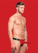 Hollow Design Strap On - Red