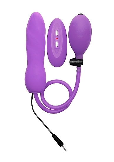 Inflatable Vibrating Silicone Twist - Purple