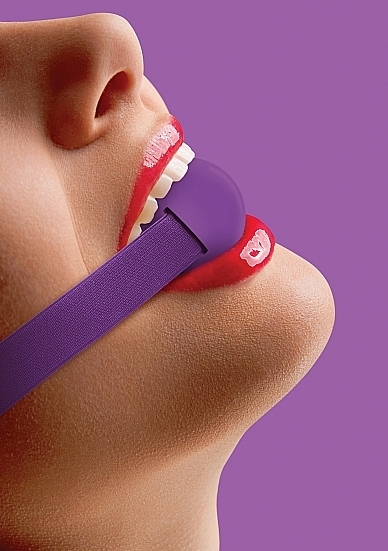 Elastic Ball Gag - Purple