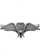 Swan Masquerade Mask - Black