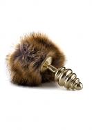 Extra Feel Bunny Tail Buttplug - Gold