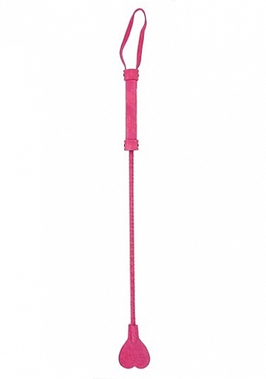 Heart Tipped Crop - Suede - Pink