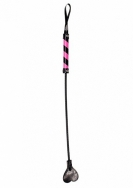 Heart Tipped Crop - PVC - Black / Purple