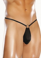 G-String w/Front Ring - Black
