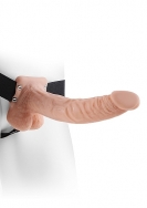 Hollow Strap-On with Balls - 11 Inch - Skin