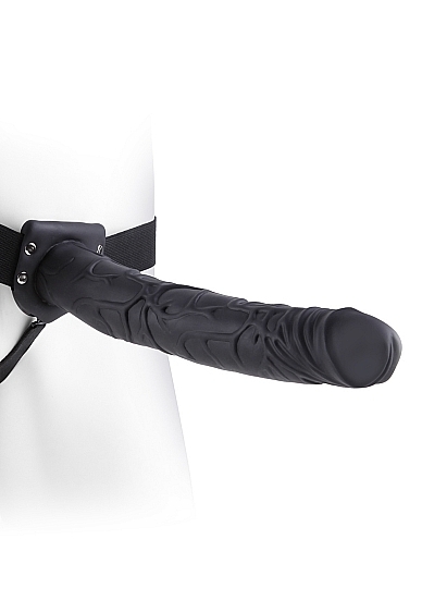 Hollow Strap-On - 11 Inch - Black