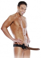 10 Inch Chocolate Dream Vibrating Hollow Strap-On