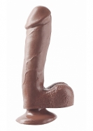 7.5 Inch Dong with Suction Cup - Brown