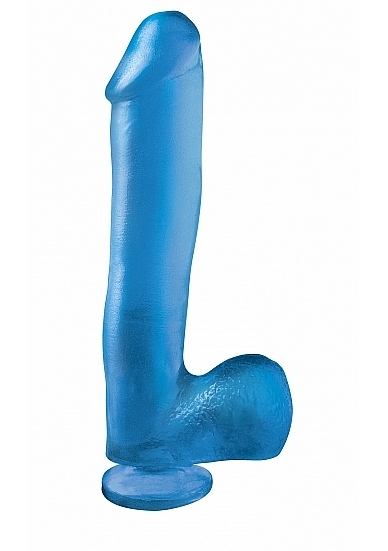 10 Inch Dong with Suction Cup - Blue