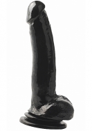 9 Inch Dong With Suction Cup - Thick - Black
