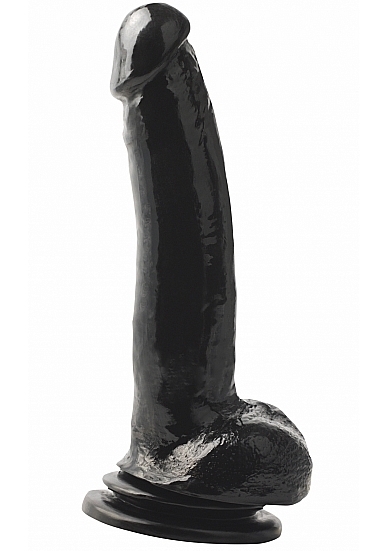 9 Inch Dong With Suction Cup - Thick - Black