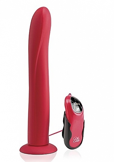 Vibrating 10 Inch Dildo Red