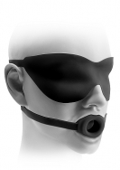 Ball Gag and Mask - Open Mouth - Large - Black