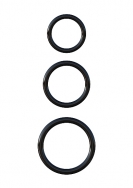 Silicone 3-Ring Stamina Set - Black