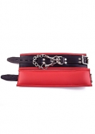 Padded Wrist Cuffs - Black And Red