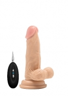 Vibrating Realistic Cock - 6 Inch Inch - With Scrotum - Skin Tester