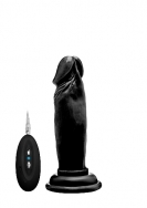 Vibrating Realistic Cock - 6 Inch - Black
