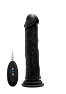 Vibrating Realistic Cock - 9 Inch - Black