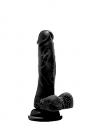 Realistic Cock - 7 Inch - With Scrotum - Black