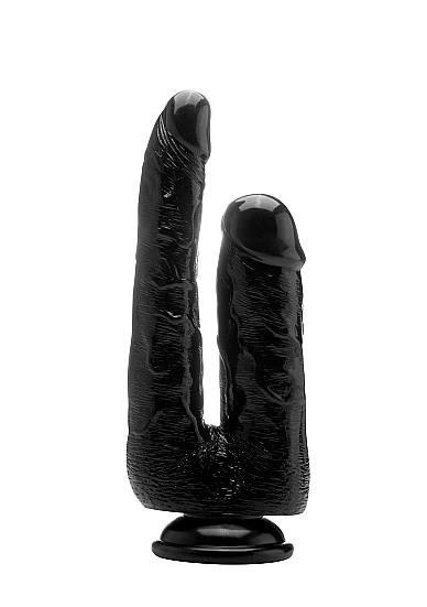 Realistic Double Cock - 9 Inch - Black