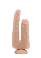 Realistic Double Cock - 9 Inch - Skin