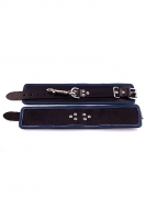 Leather Ankle Cuffs - Black and Blue