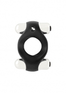 Double Vibrating Endless Cockring - Black