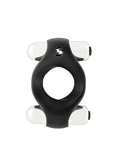 Double Vibrating Endless Cockring - Black