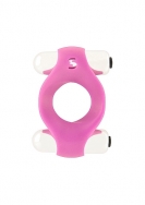 Double Vibrating Endless Cockring - Pink