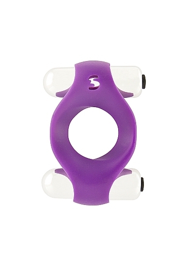 Double Vibrating Endless Cockring - Purple