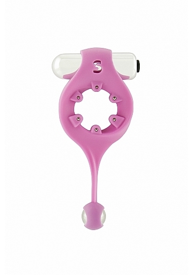 Endless Cockring with Dangling Ball and Magnetic Field - Pink