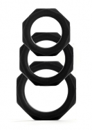 Octagon Rings - 3 Sizes - Black
