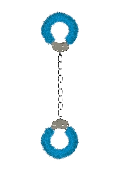 Furry Ankle Cuffs - Blue