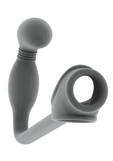 No.2 - Butt Plug with Cockring - Grey