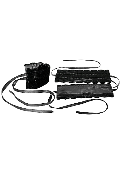 Black Satin and Lace Lovers Kit