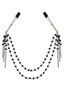 Jeweled Nipple Clips - Black