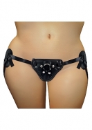 Plus Black PVC Corsette Strap On