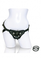 Vibrating Leather Harness