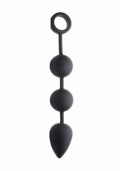 Tom of Finland Weighted Anal Ball Beads - Black